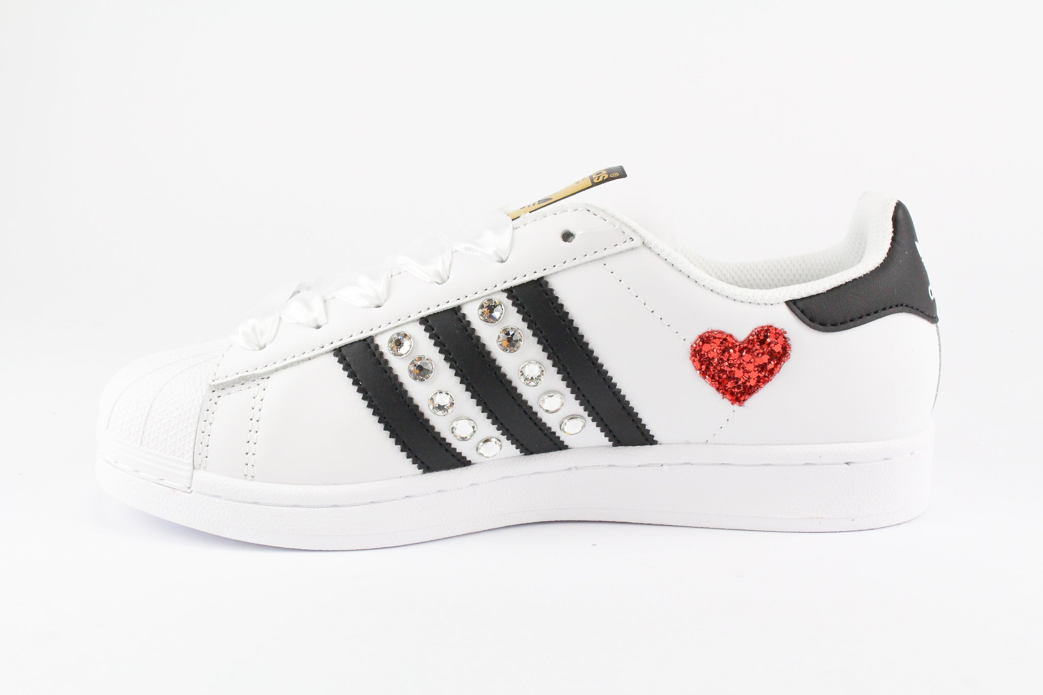 Adidas Superstar Cuori Strass & Lacci Raso