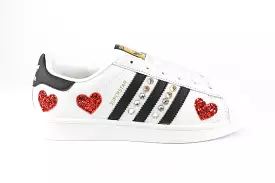 Adidas Superstar Cuori Strass & Lacci Raso