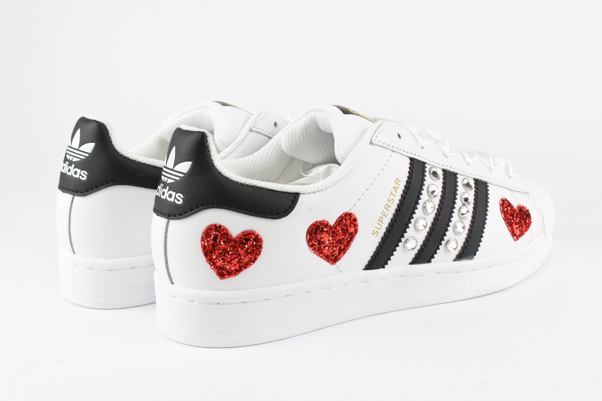 Adidas Superstar Cuori Strass & Lacci Raso