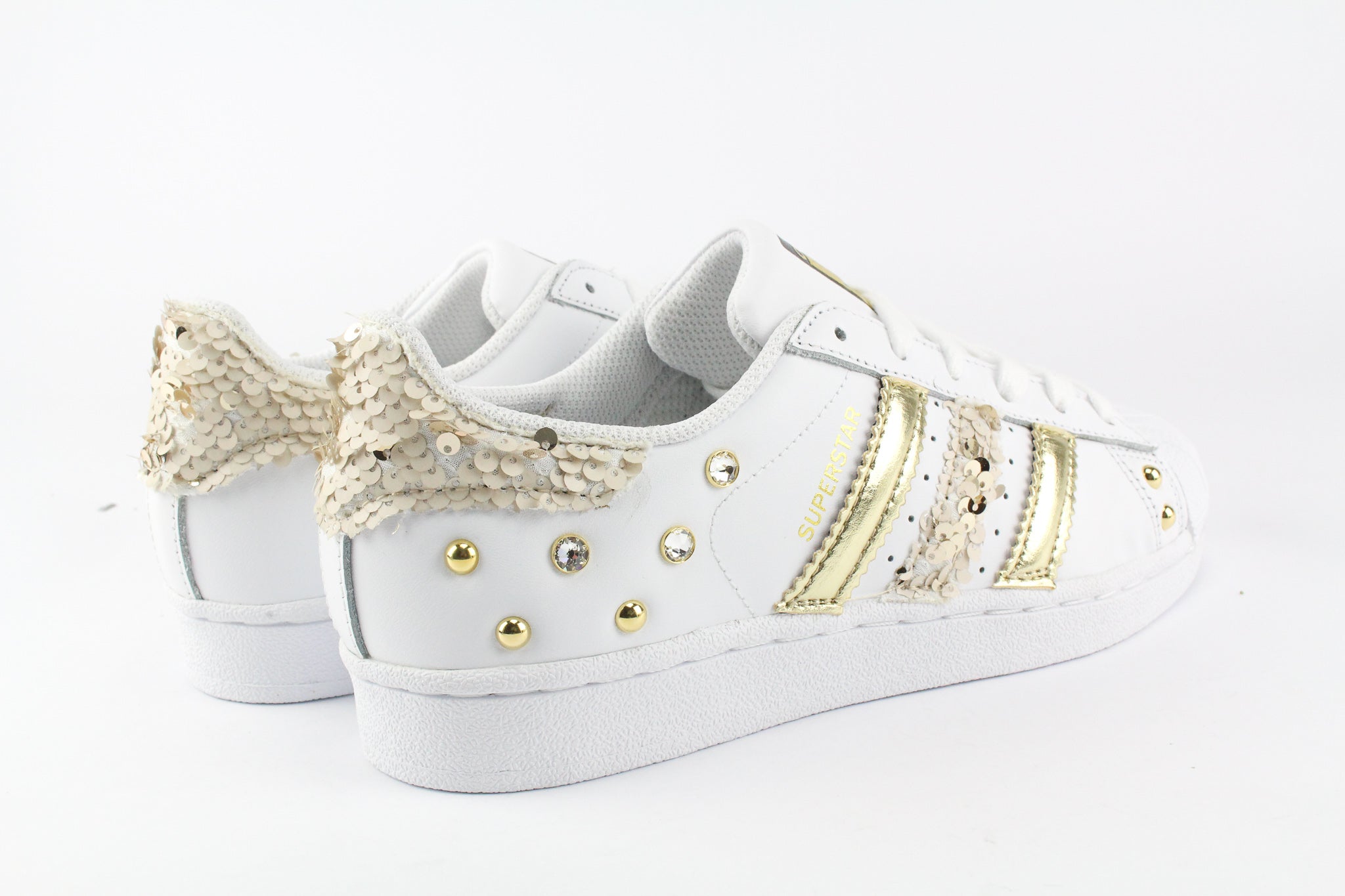 Adidas Superstar Gold Paillettes & Borchie