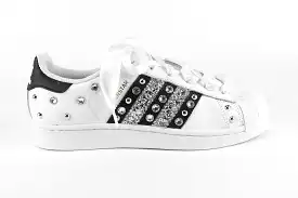 Adidas Superstar J Strass Glitter & Lacci Raso