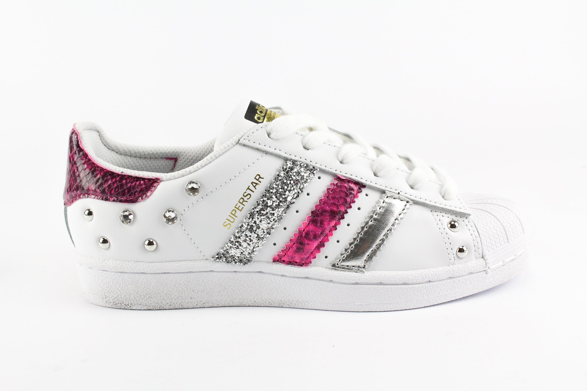 Adidas Superstar Pitone Fluo Glitter & Borchie