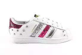 Adidas Superstar Pitone Fluo Glitter & Borchie