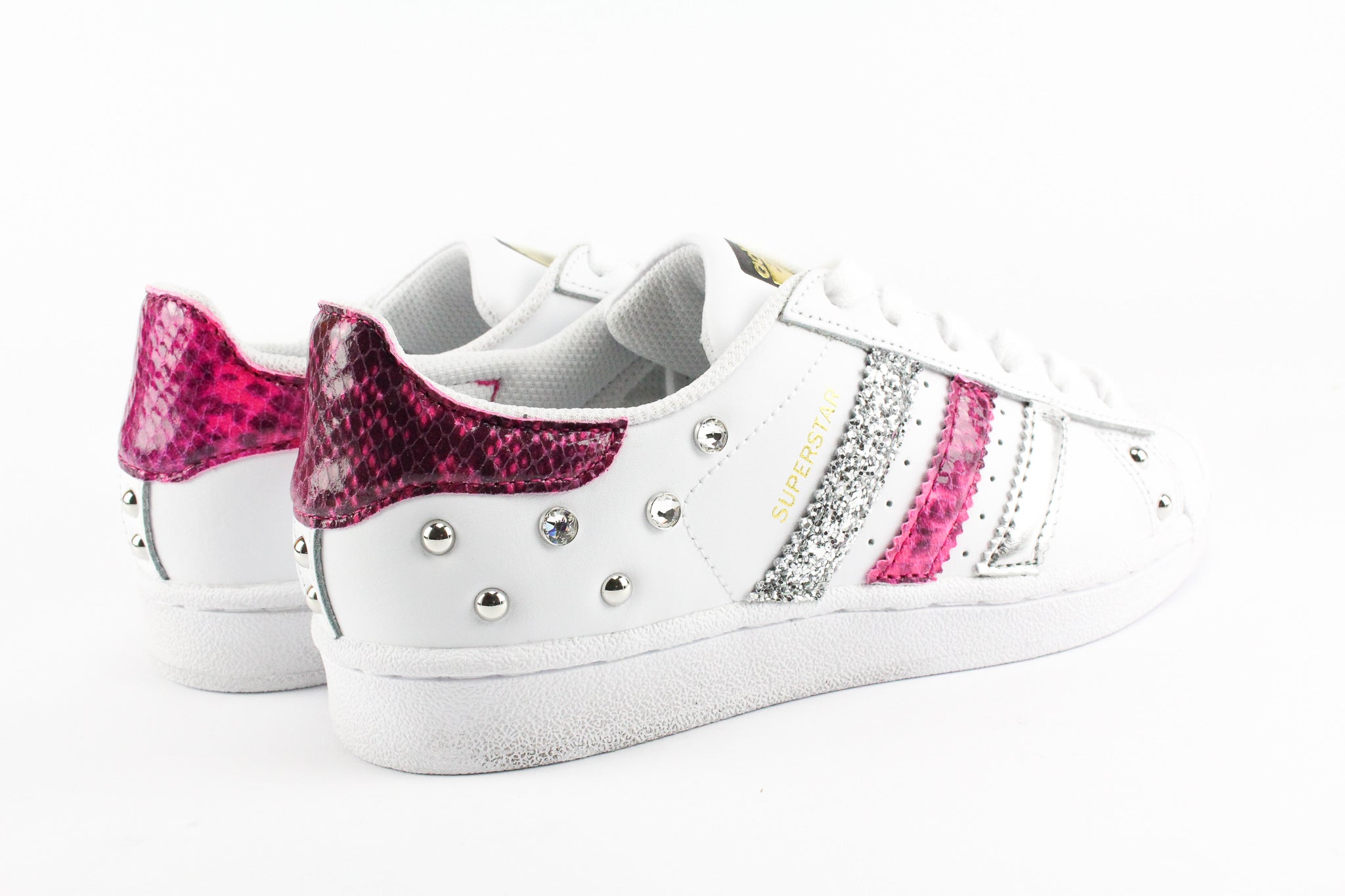 Adidas Superstar Pitone Fluo Glitter & Borchie