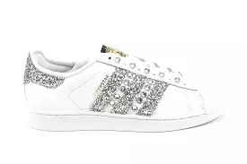 Adidas Superstar Silver Glitter & Strass