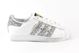 Adidas Superstar Silver Glitter Perle & Strass