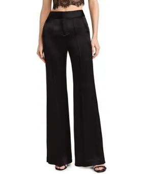 Alice + Olivia Dylan Satin Pants Black 14