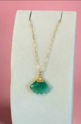 Amazonite Fan Necklace - Ready to Ship 18