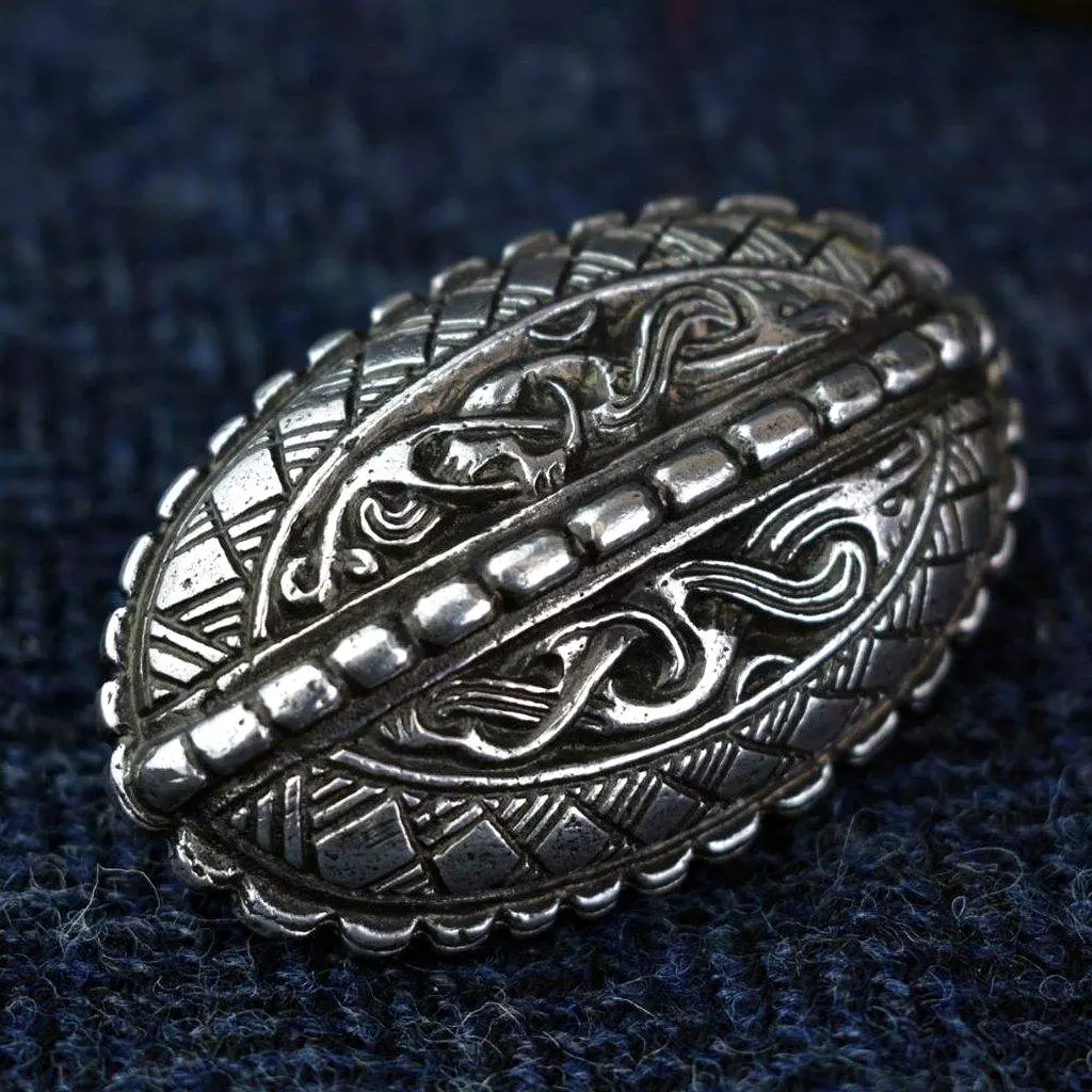 Asgard Pair of Broa Style Oval Brooches