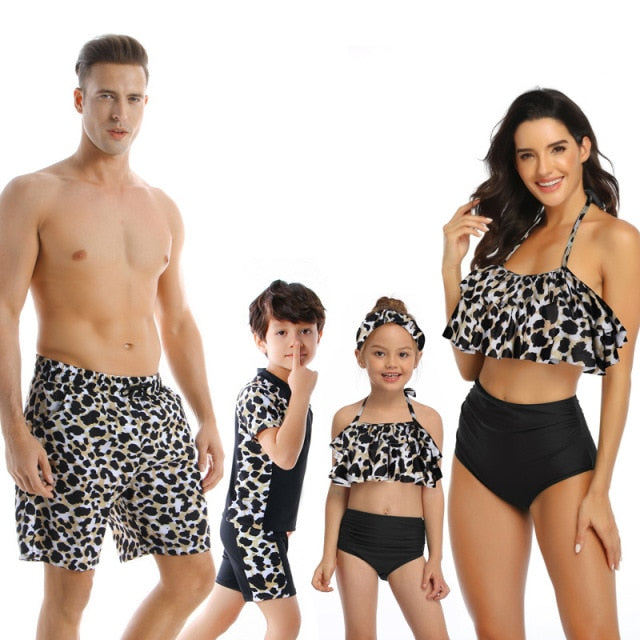 AshoreShop Family Matching Swimwear Mother Daughter Father Son