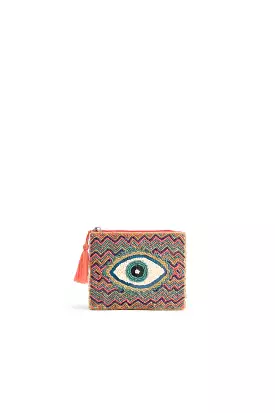 BEADED COIN PURSE EVIL EYE #5