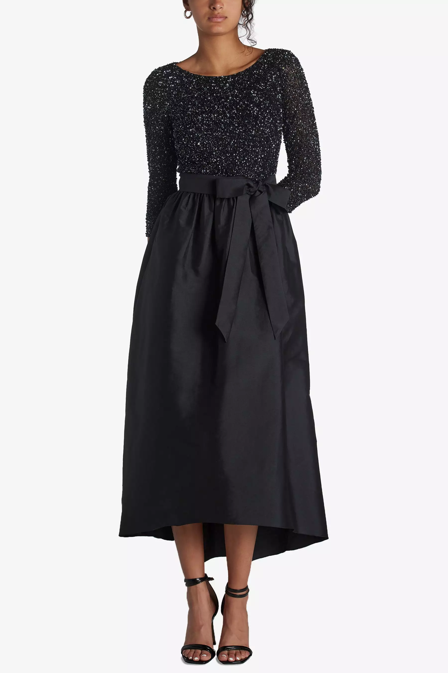 Beaded Top Taffeta Skirt