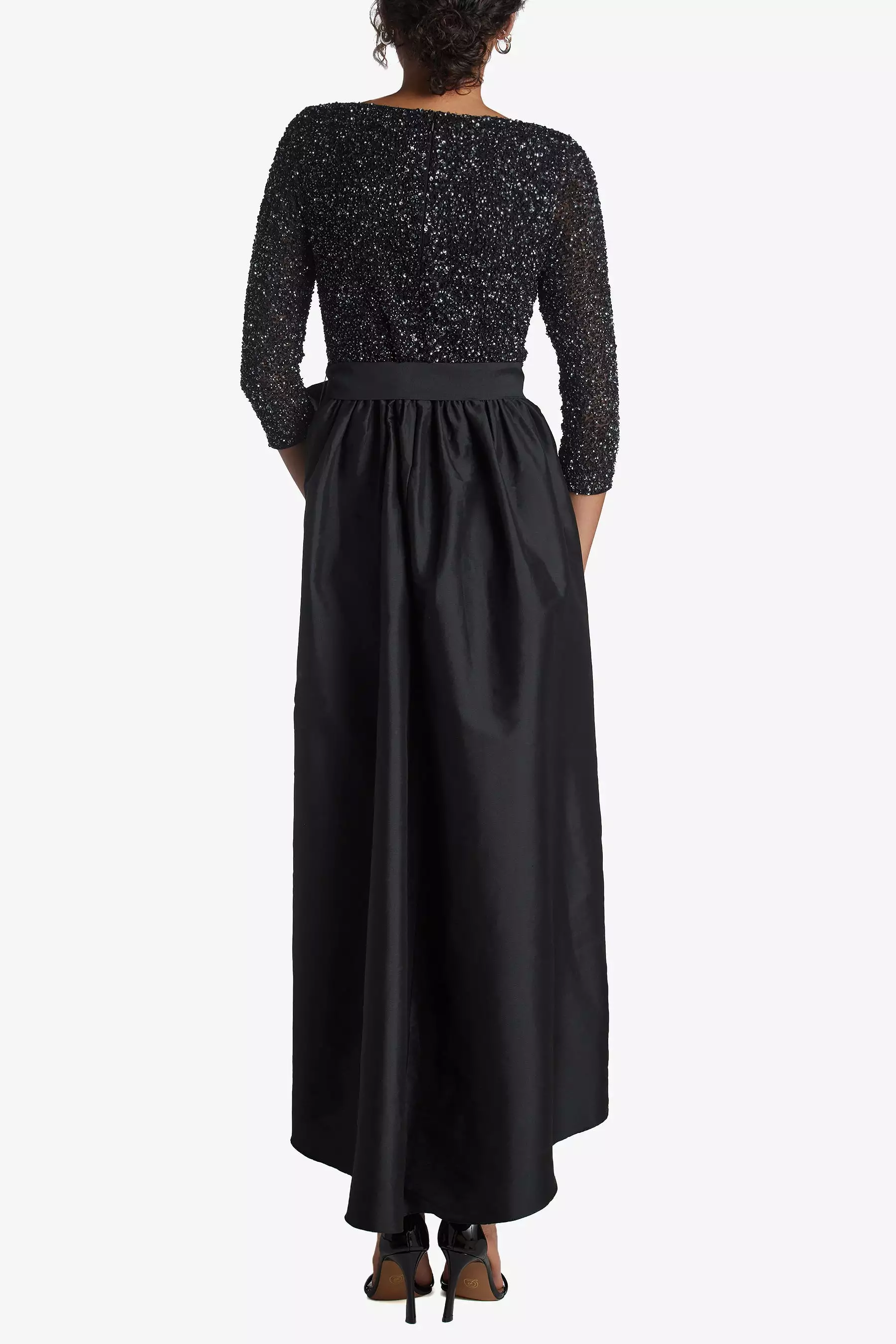 Beaded Top Taffeta Skirt