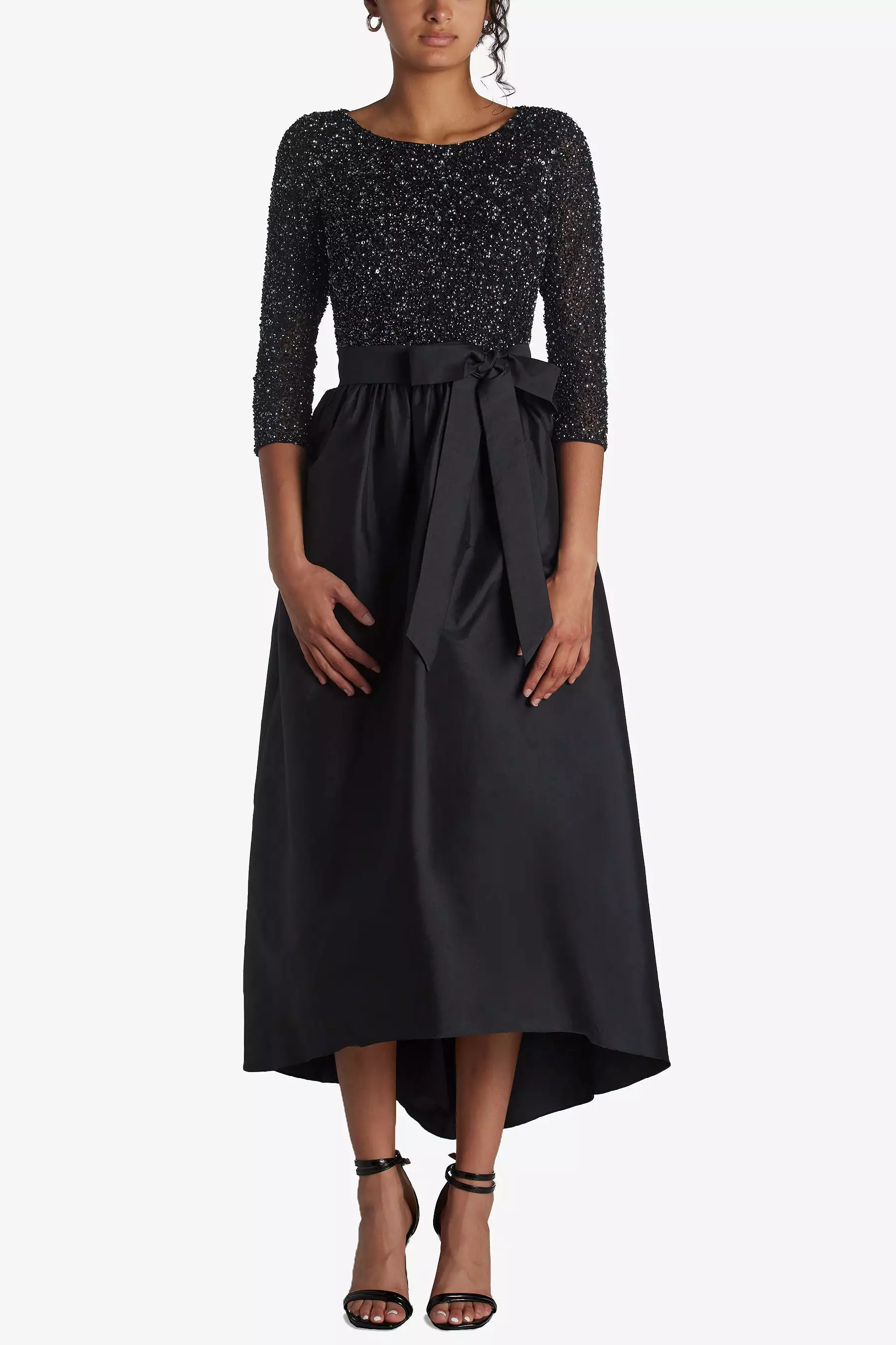 Beaded Top Taffeta Skirt