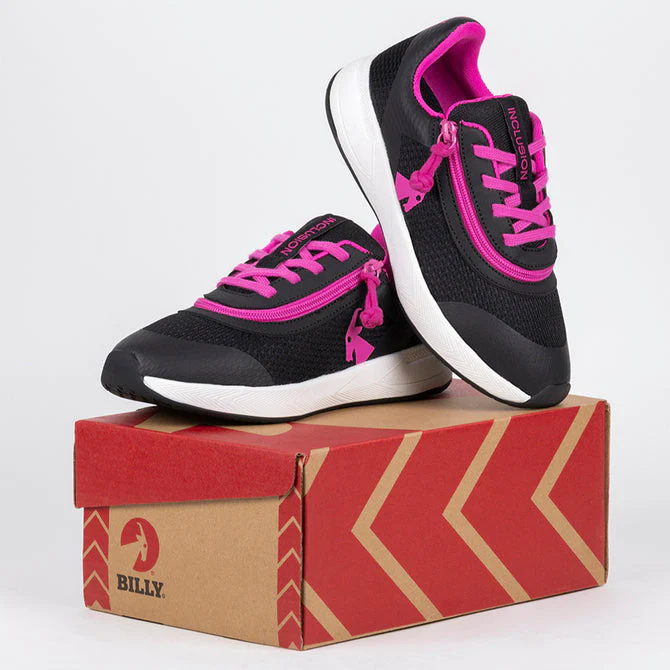 Billy Footwear Girls Sport Inclusion One Athletic Shoes- Black/Pink