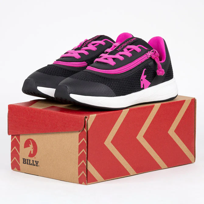 Billy Footwear Girls Sport Inclusion One Athletic Shoes- Black/Pink