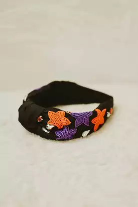 Black Beaded Halloween Headband