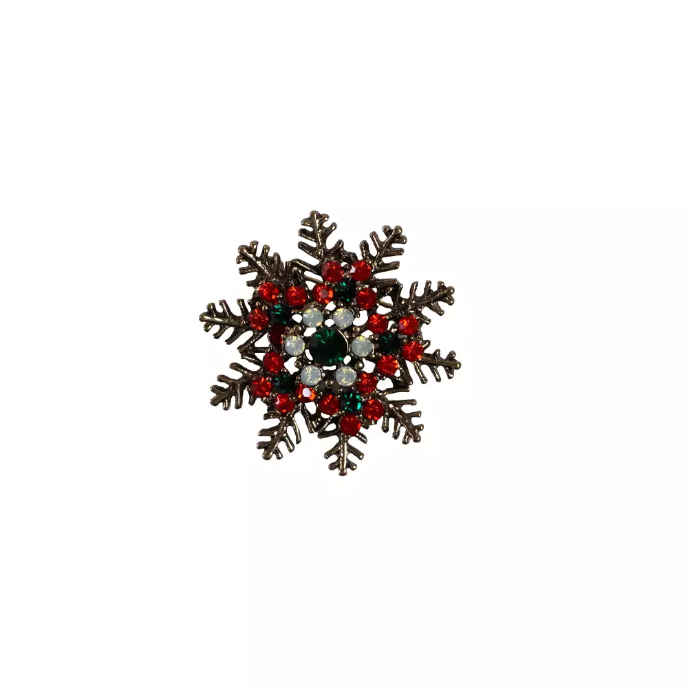 Christmas Snowflake Brooch Blazer Shirt Pin