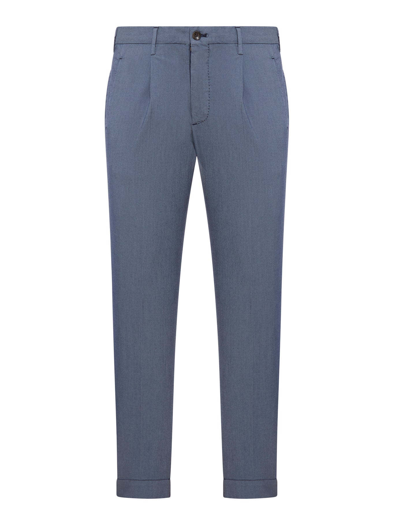 cotton trousers with pleats