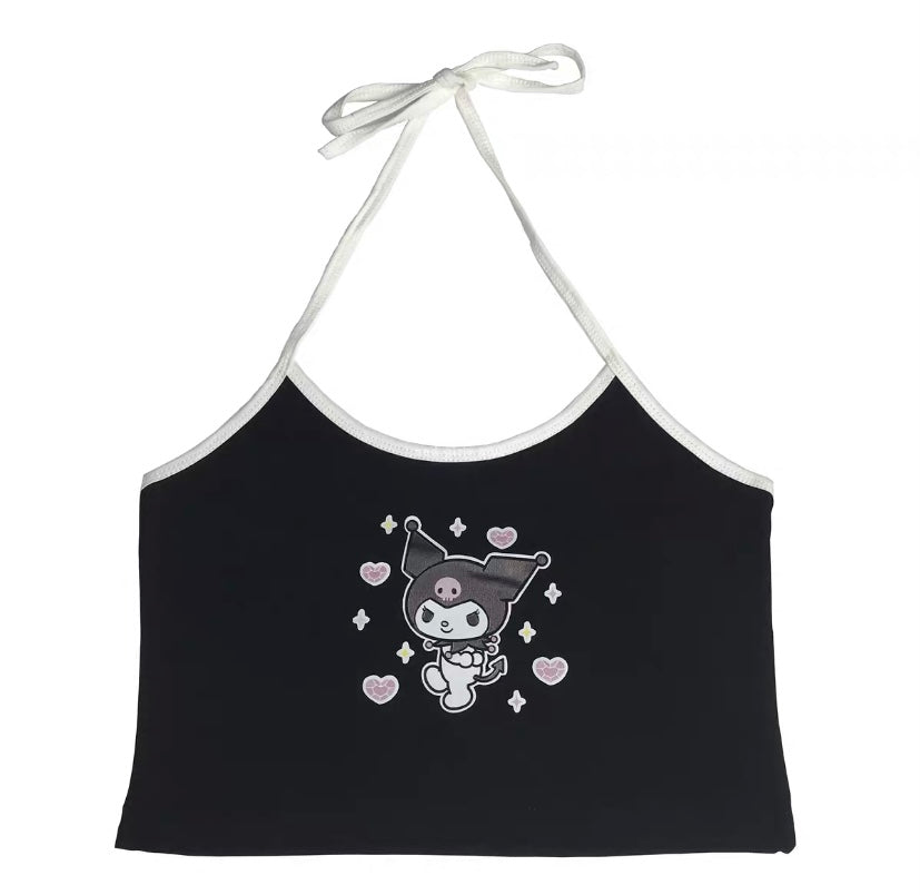 CUTE KUROMI PRINTING SOFTGIRL SLING VEST BY50095