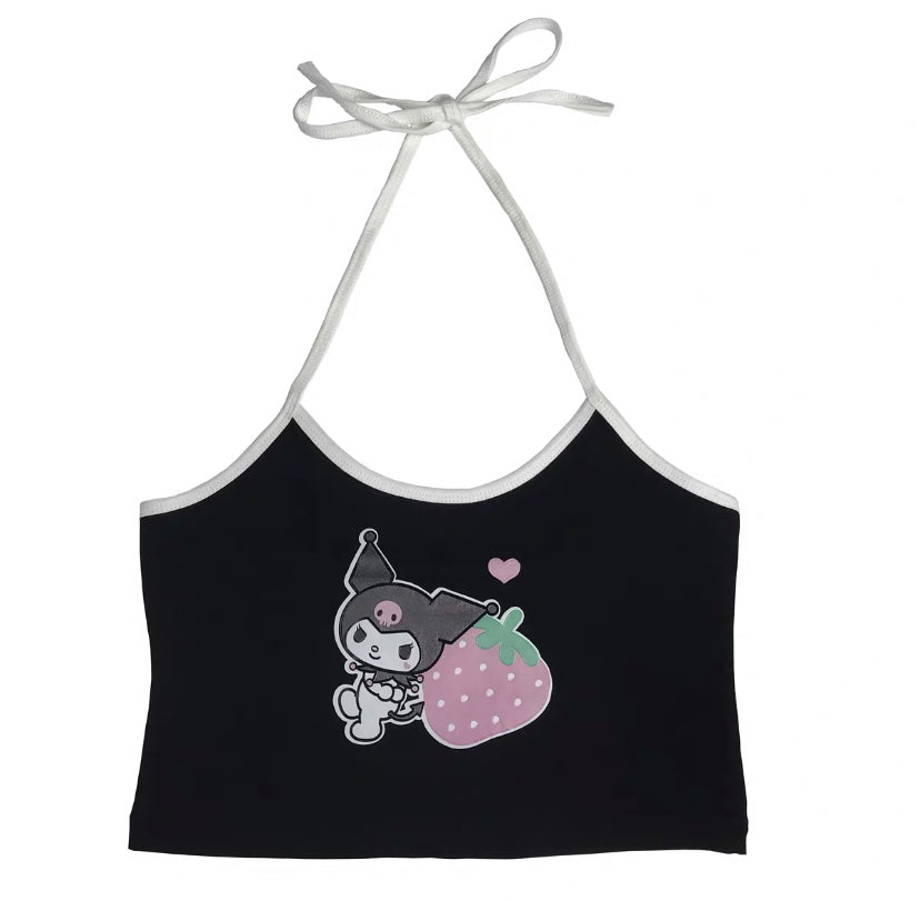 CUTE KUROMI PRINTING SOFTGIRL SLING VEST BY50095