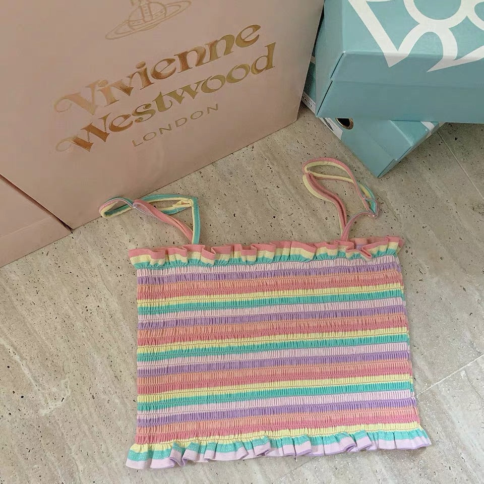 CUTE RAINBOW STRIPE VEST BY29000