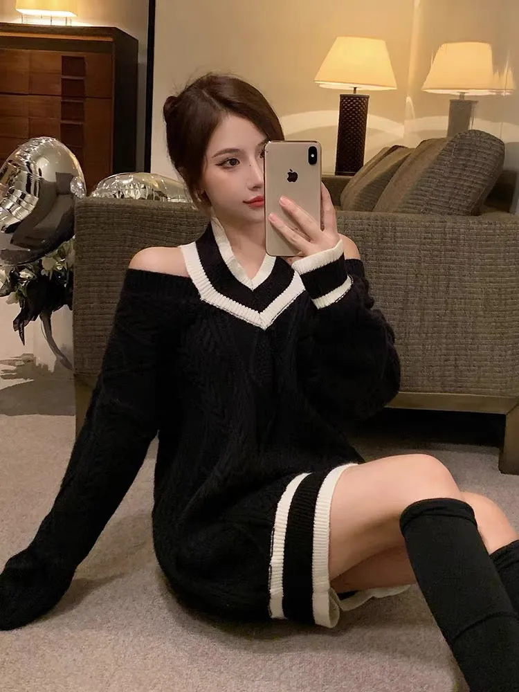 Early spring new women's clothing, high-end, popular this year, beautiful sweaters, loose casual lady style long-sleeved knitted