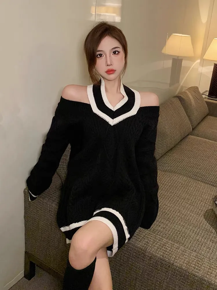 Early spring new women's clothing, high-end, popular this year, beautiful sweaters, loose casual lady style long-sleeved knitted