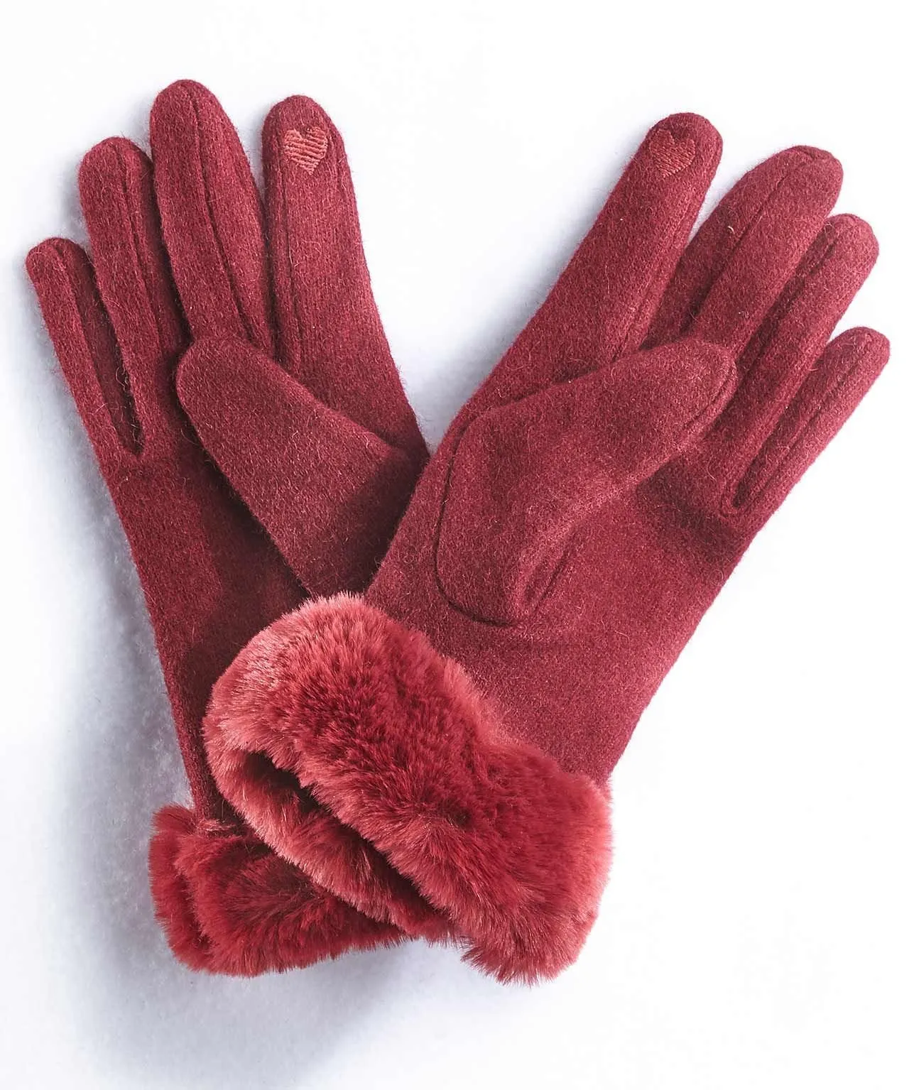 Faux-fur Trim Gloves