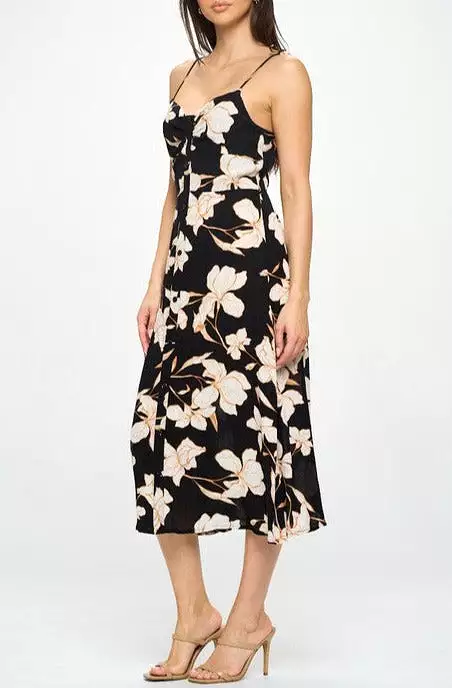 Floral Print Midi Dress