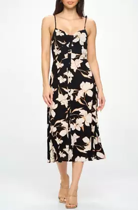 Floral Print Midi Dress