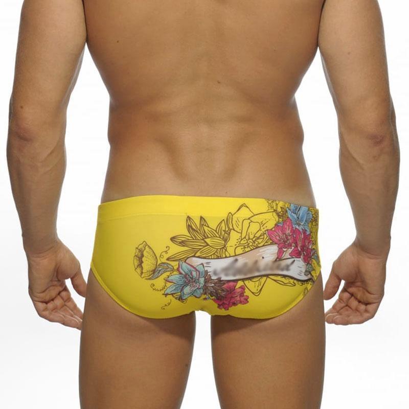 Floral Swim Briefs For Men