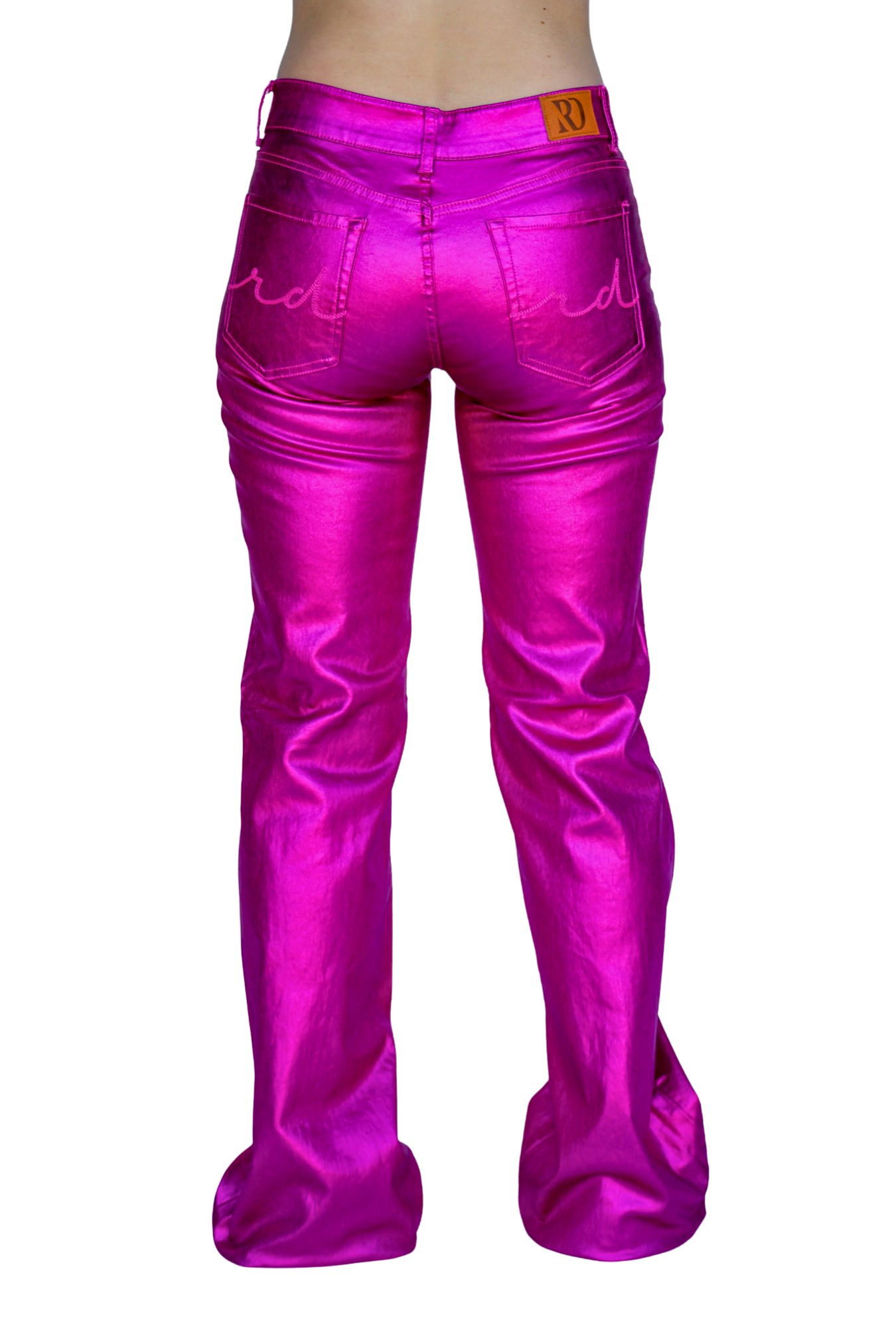 FUCHSIA METALLIC SIGNATURE TROUSERS