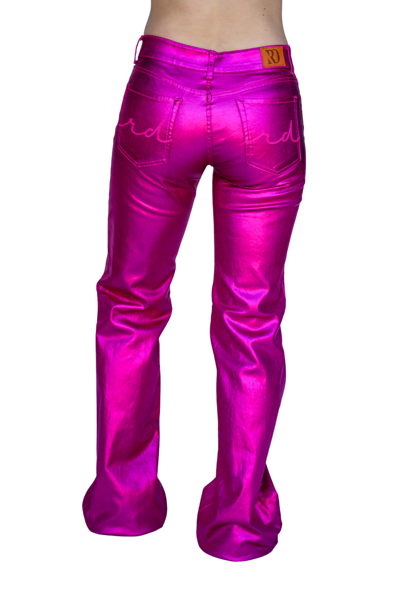 FUCHSIA METALLIC SIGNATURE TROUSERS