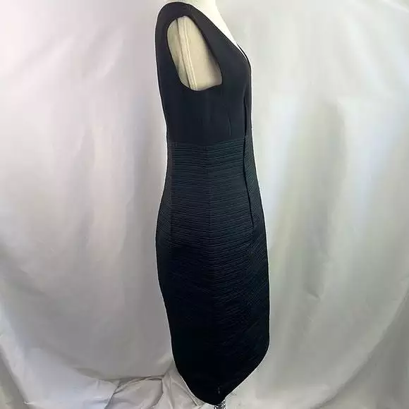 GianfrancoFerreBlack With Pleated Pencil Skirt Dress