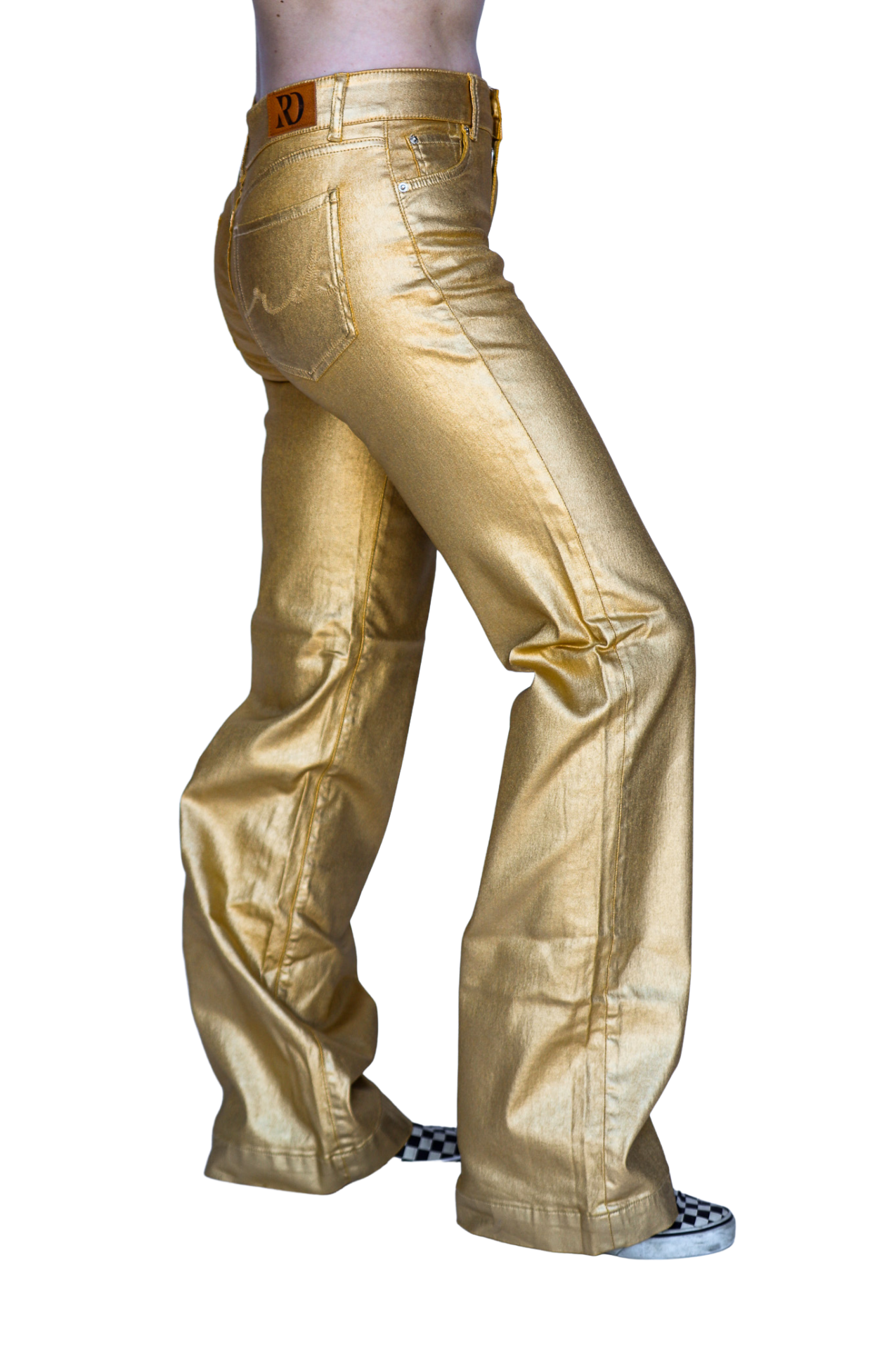 GOLD METALLIC SIGNATURE TROUSERS