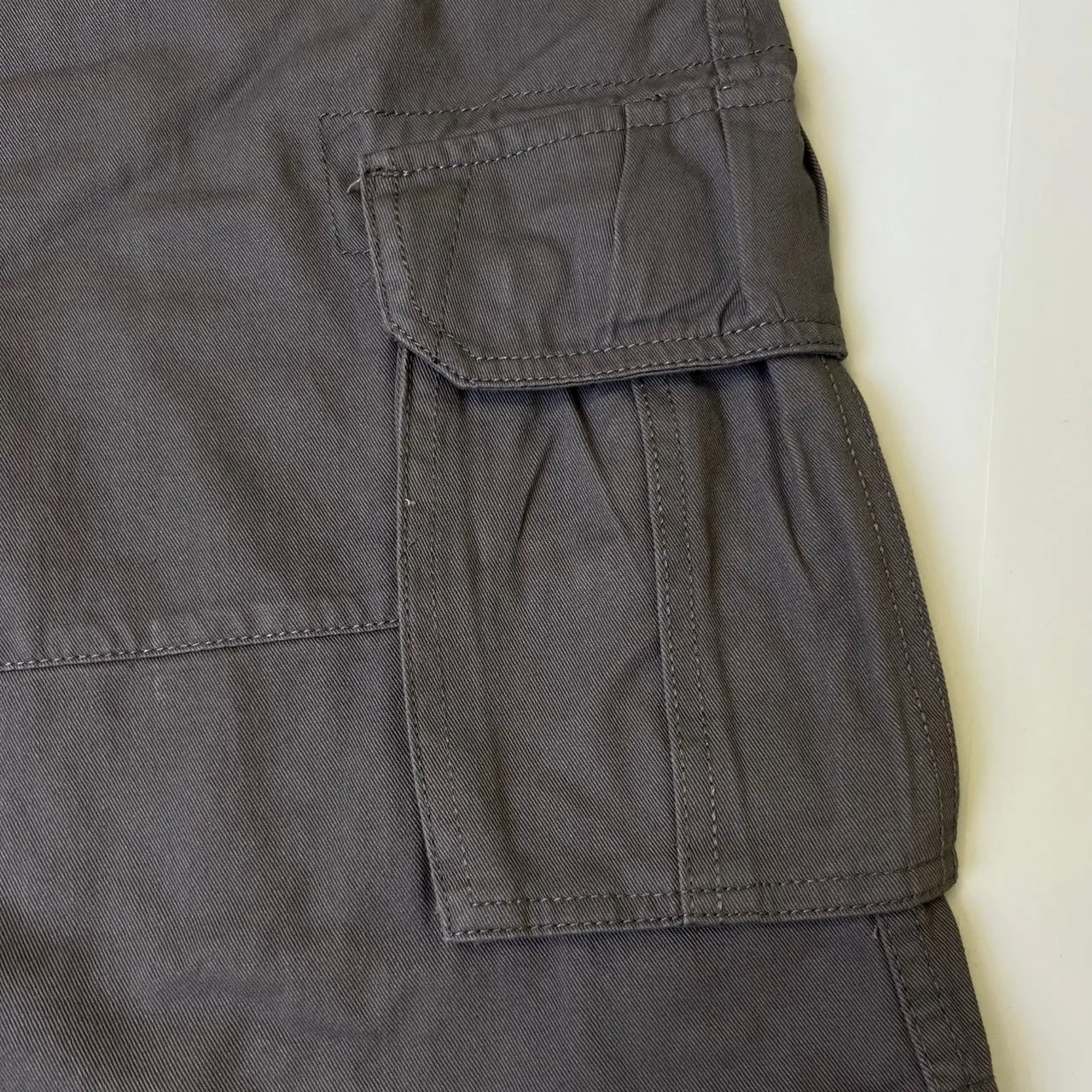 Grey Military Cargo Shorts with Pockets