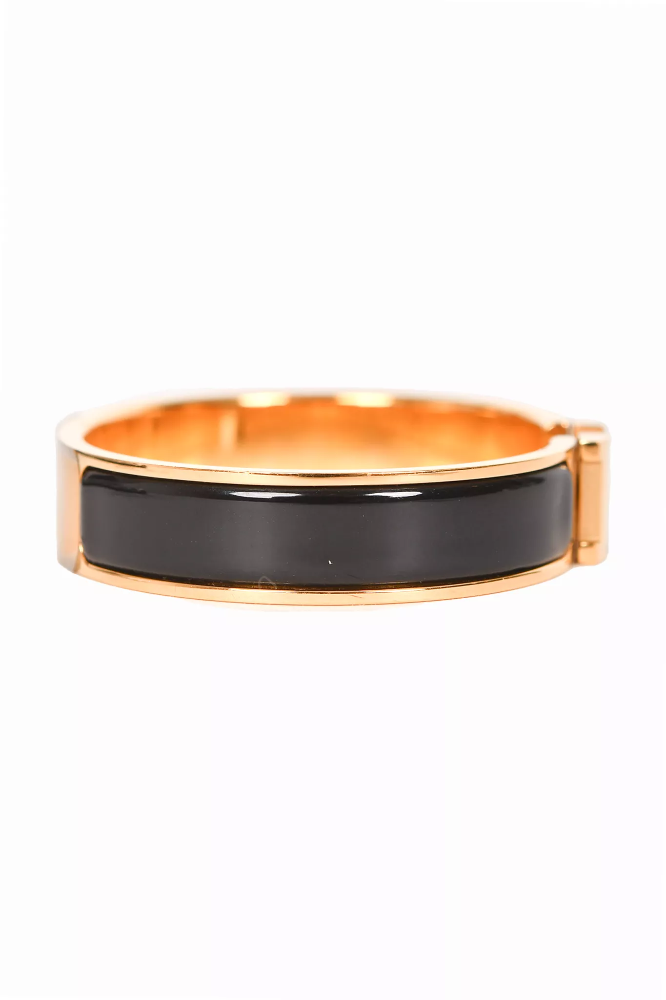 Hermes Gold/Black Clic Clac Bangle