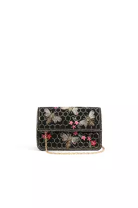 HONEY BEE BEADED CLUTCH