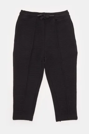 Infant Boys Black Jacquard Active Pants