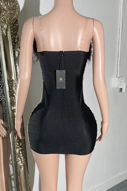 Jasmine Diamante Mesh Dress(Ready To Ship)