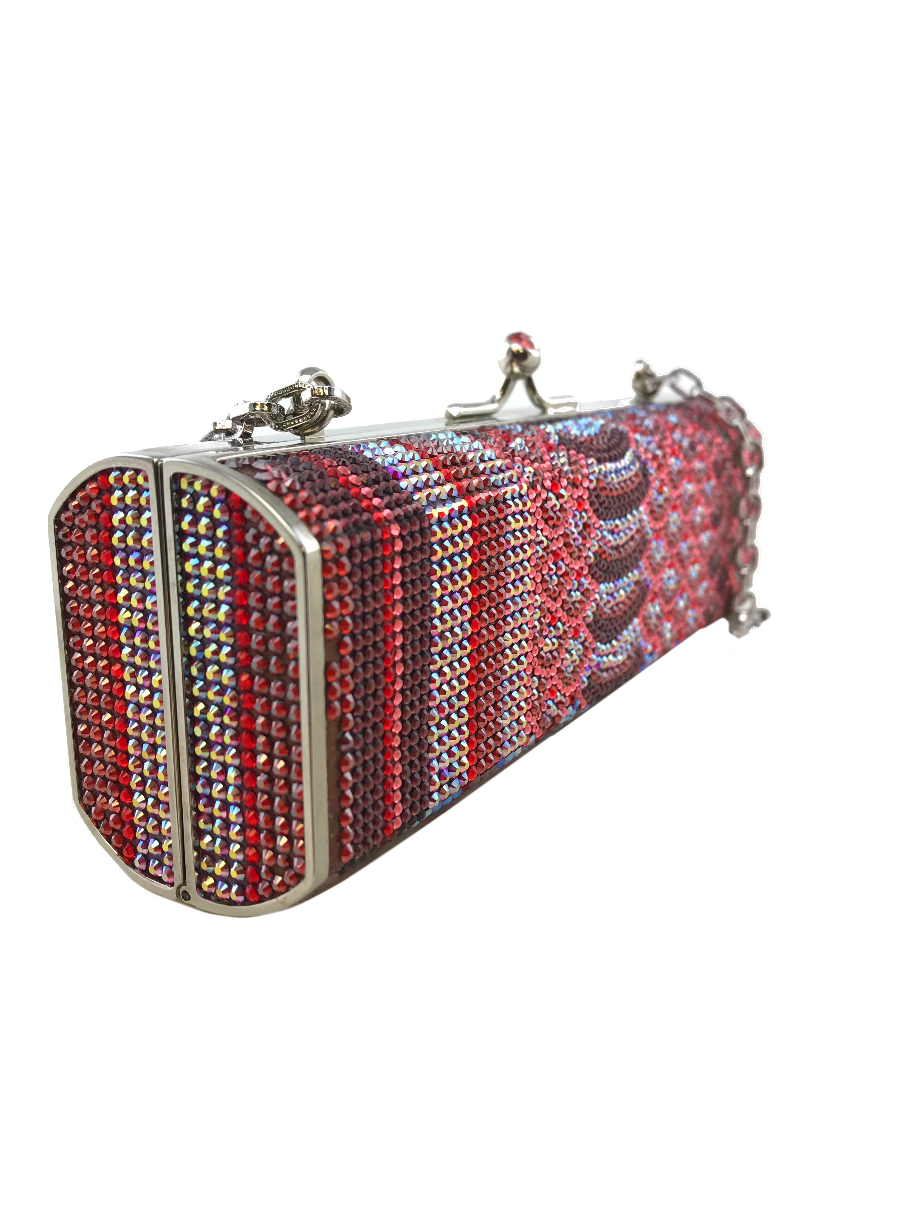 Judith Leiber Swarovski Crystal Minaudiere Evening Bag