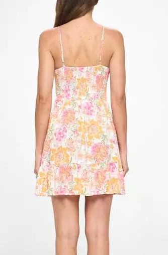 Knot Front Floral Dress