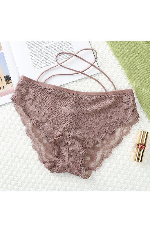 Lace Cross Strap Women Panties