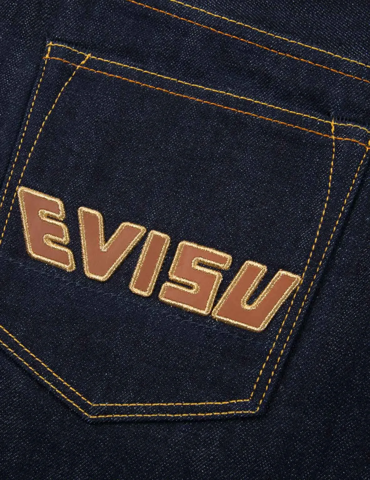 Logo and Kanji Appliqué Denim Jogger Pants