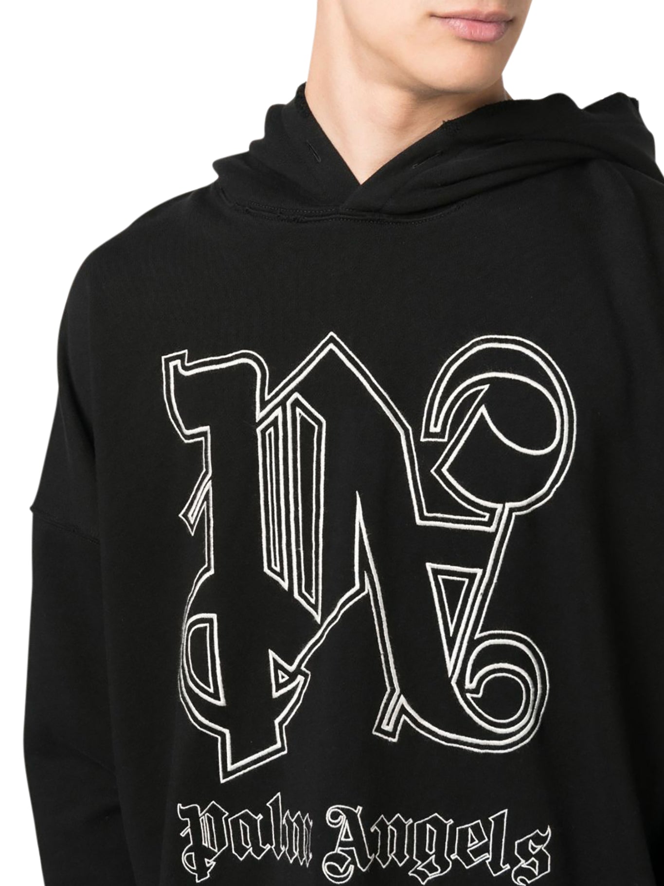 logo-print cotton hoodie