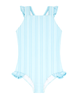 Minnow - Girls Pacific Blue Crossover One Piece