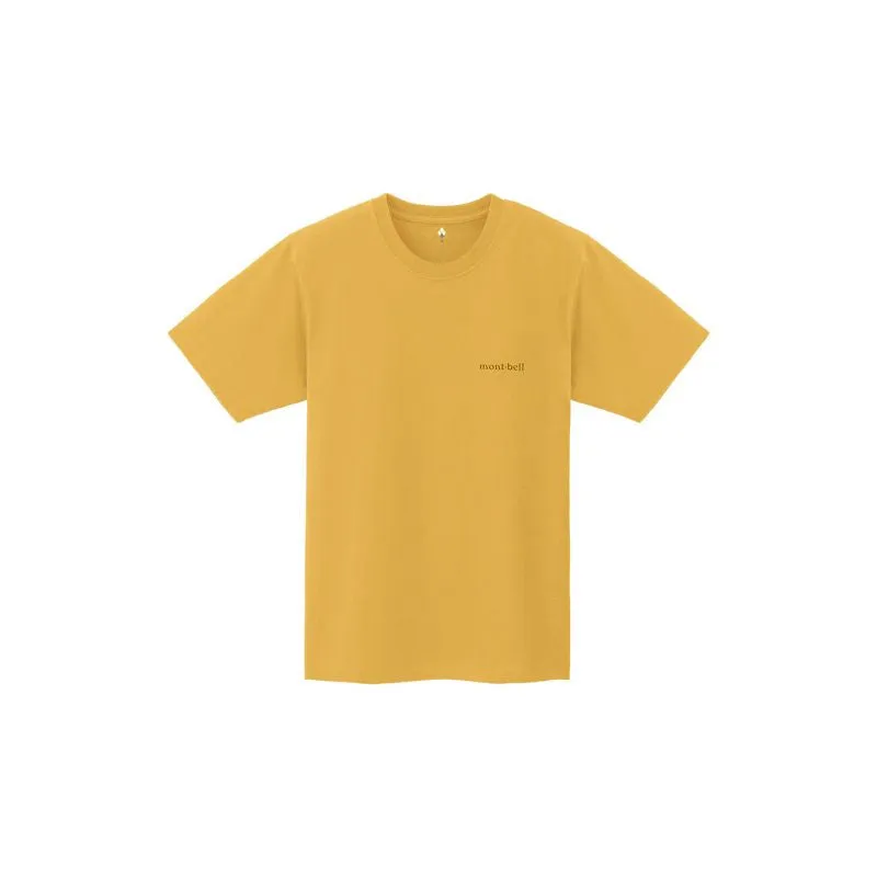 Montbell T-Shirt Unisex Pear Skin Cotton T Hyakkimaru - Yellow UV Cut