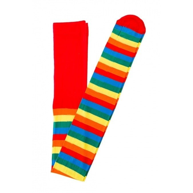 Multi Coloured Rainbow Striped Tights