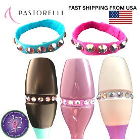 Pastorelli Elastics with real Swarovski Rhinestones for Clubs (pair)